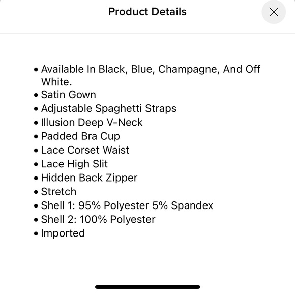 NWT Fashion Nova Lucinda satin gown off white lace wedding dress bride spandex - Picture 7 of 7